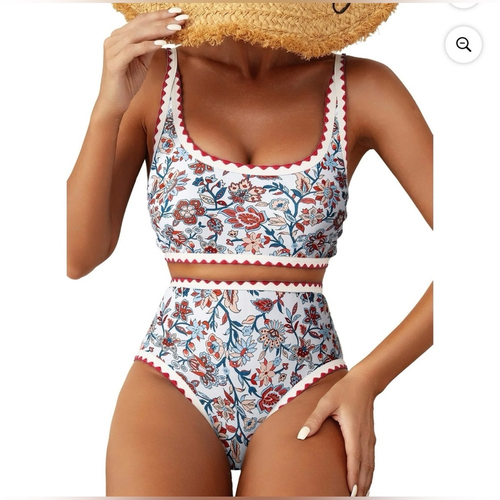 NWT SHEWIN 2 PC Floral Print Bikini Set - size XL